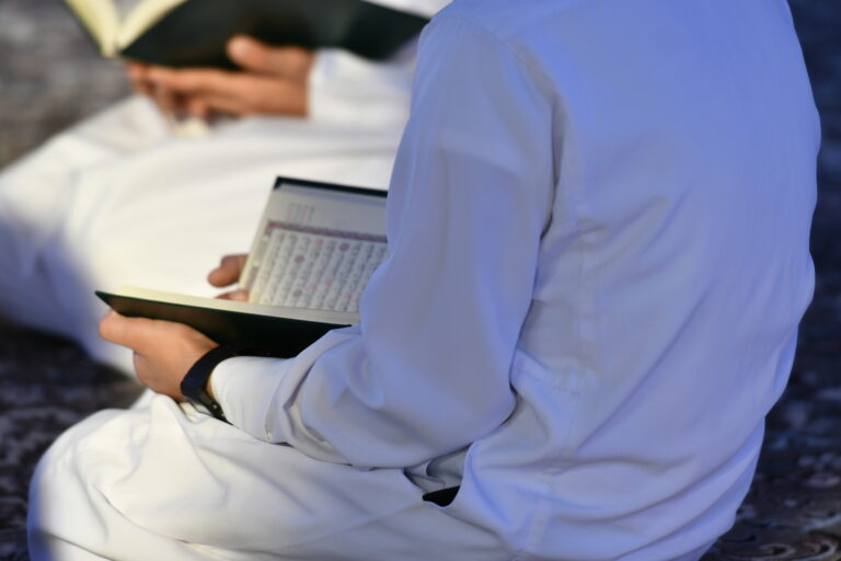 people reading holy quran