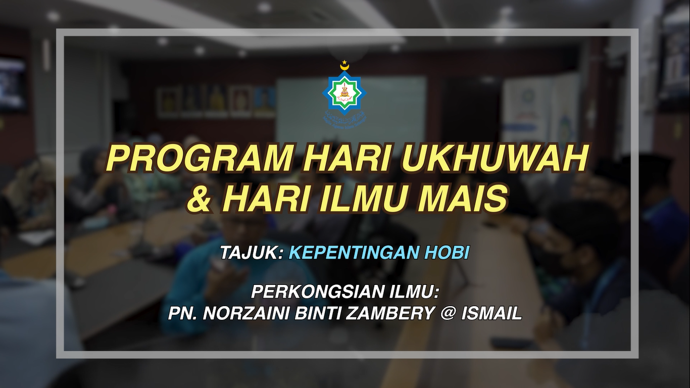 Program Hari Jumaat - Kepentingan Hobi