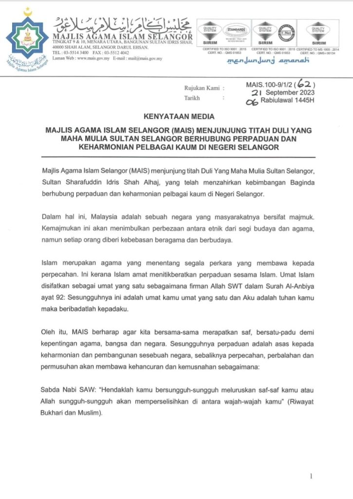 Kenyataan Media 21 Sep 2023 1