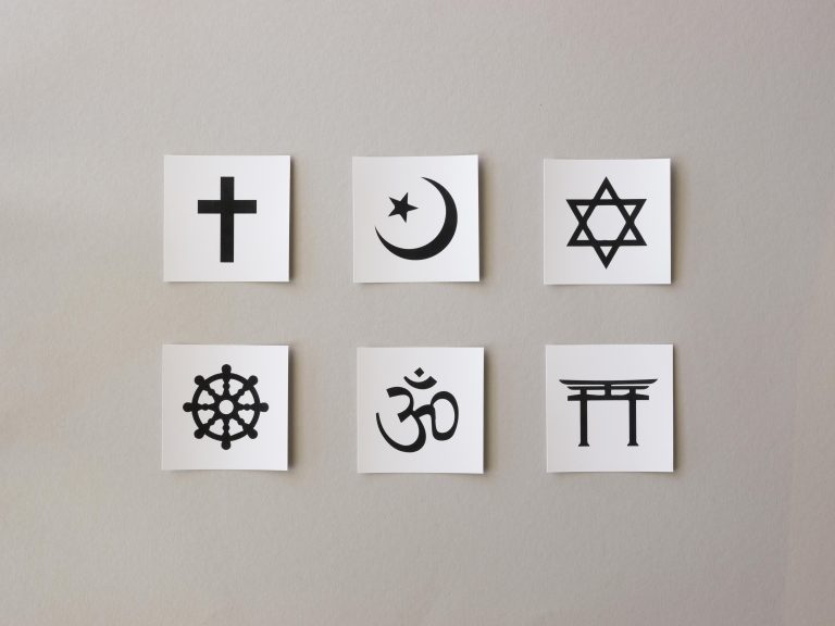 assortment religious symbols
